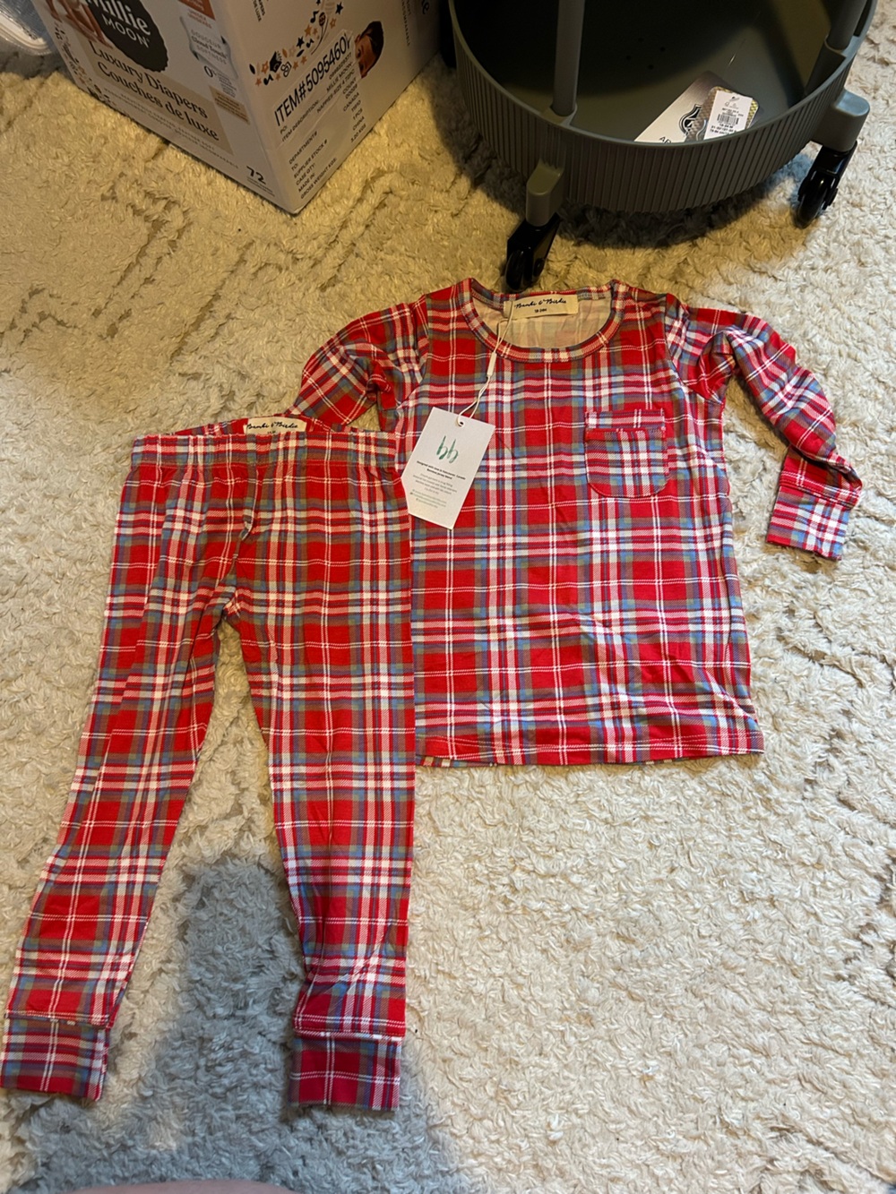 Kids bamboo Plaid Pajama Set - Classic Holiday Sleepwear